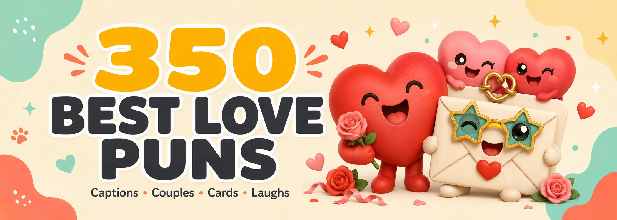350 Best Love Puns for Captions, Couples, Cards, and Laughs