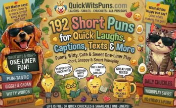 192 Short Puns for Quick Laughs, Captions, Texts & More
