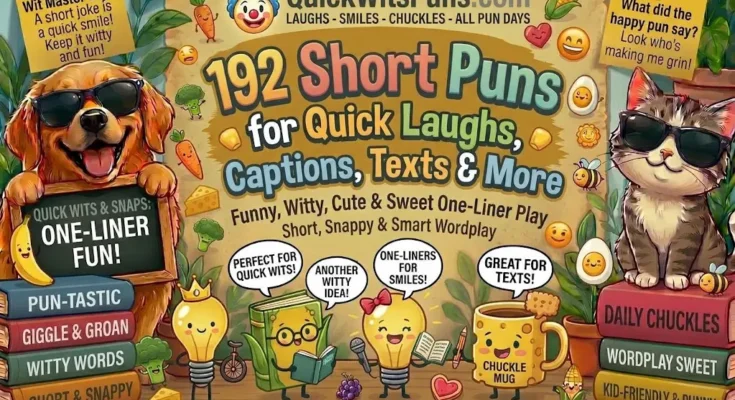 192 Short Puns for Quick Laughs, Captions, Texts & More