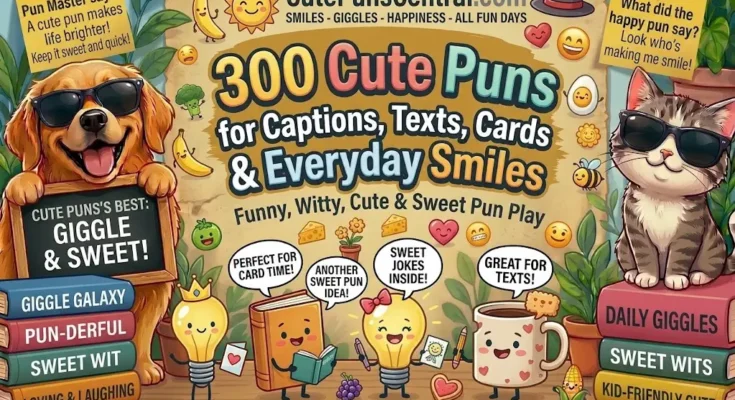 300 Cute Puns for Captions, Texts, Cards & Everyday Smiles