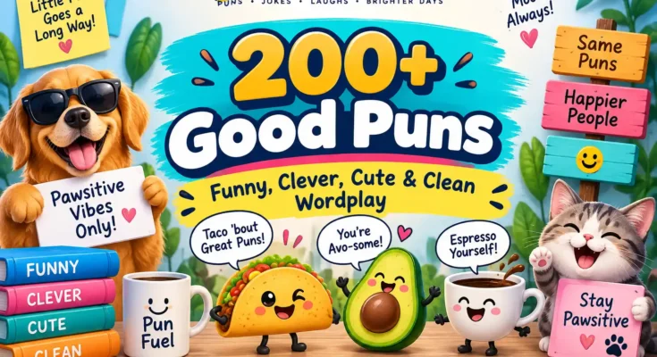 200+ Good Puns: Funny, Clever, Cute & Clean Wordplay