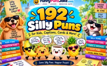 192 Silly Puns for Kids, Captions, Cards & More