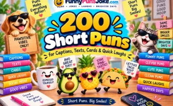 200 Short Puns for Captions, Texts, Cards & Quick Laughs