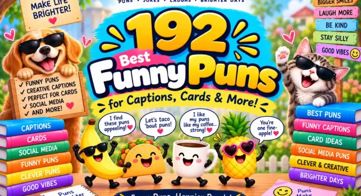 192 Best Funny Puns for Captions, Cards & More