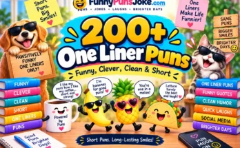 200+ One Liner Puns: Funny, Clever, Clean & Short