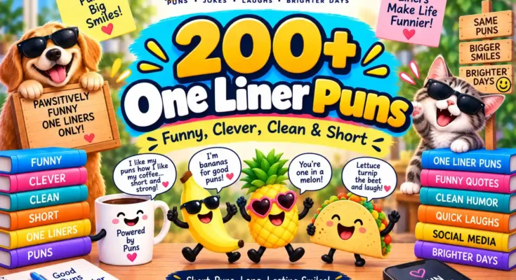 200+ One Liner Puns: Funny, Clever, Clean & Short